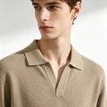 Men’s Wool Blend Knit Polo Sweater