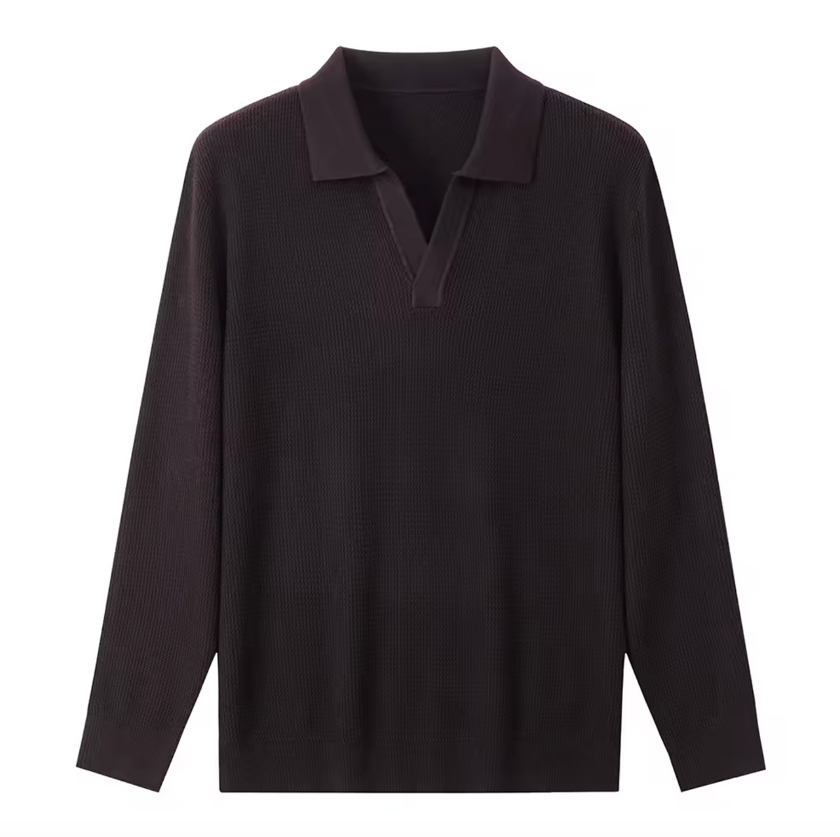 Men’s Wool Blend Knit Polo Sweater