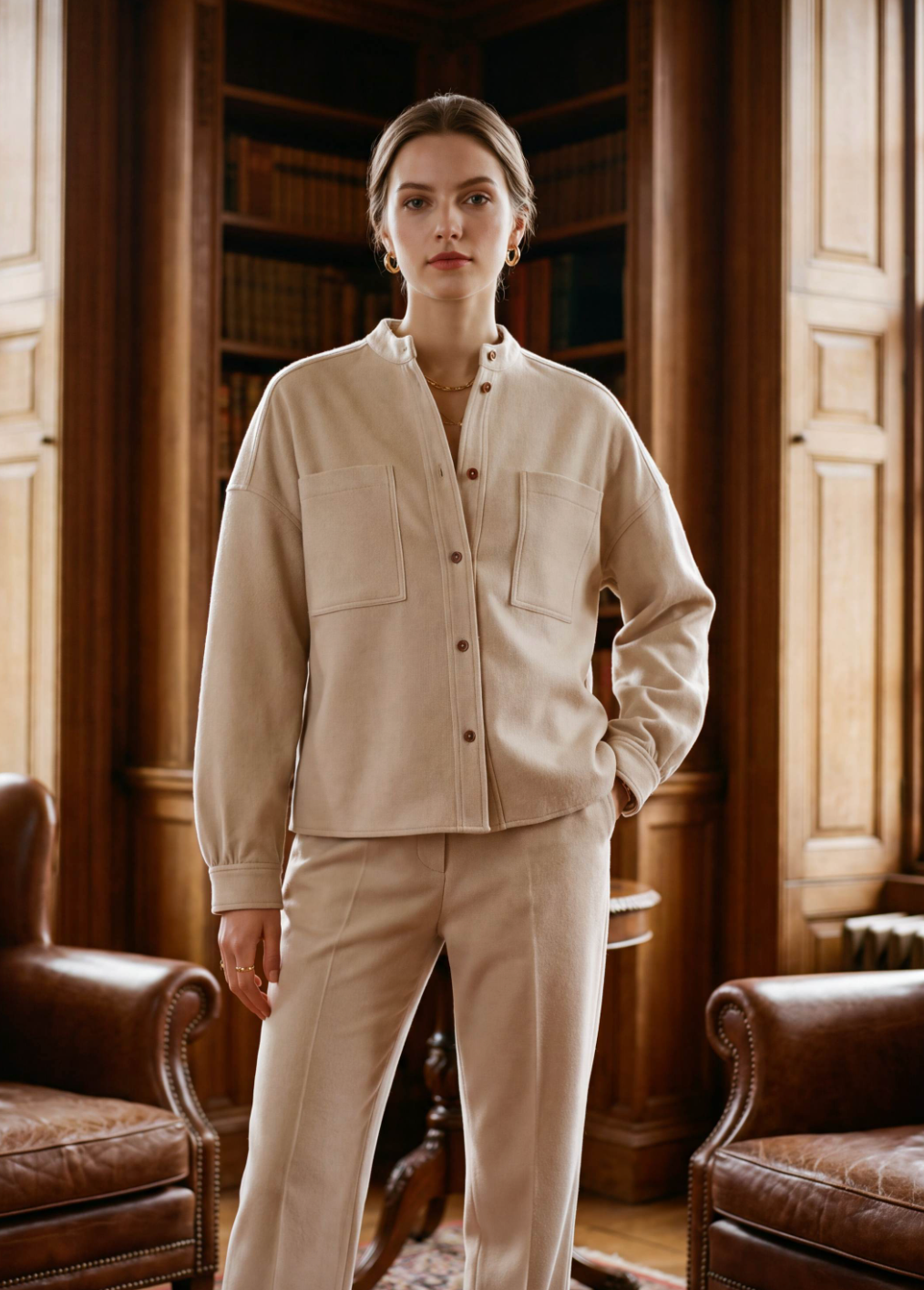 Women’s 100% Wool 2-Piece Suit Set