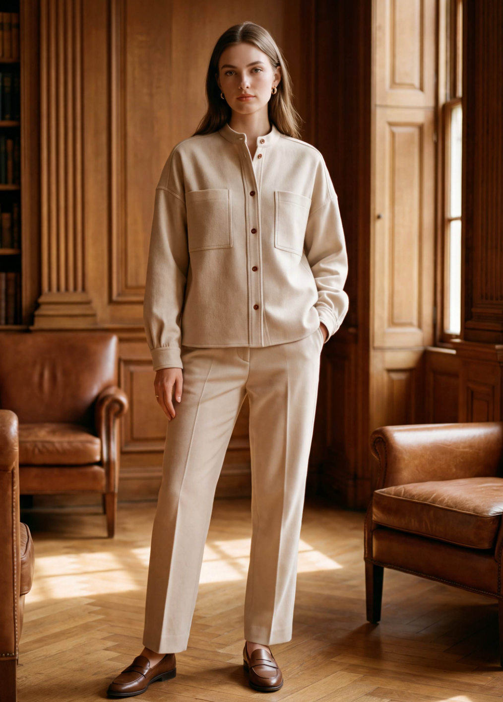 Women’s 100% Wool 2-Piece Suit Set