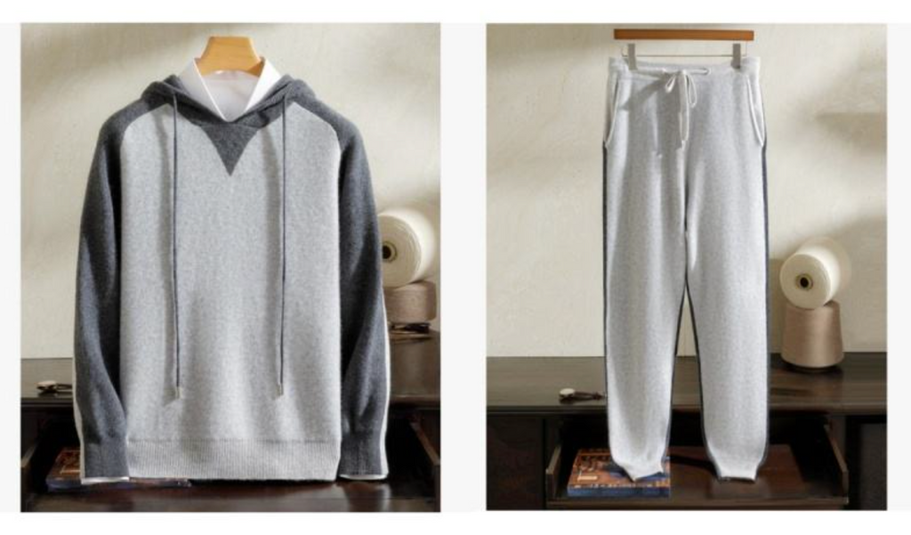 100% Pure Cashmere Men’s 2-Piece Tracksuit