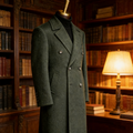 Custom Textured Wool Men’s Overcoat