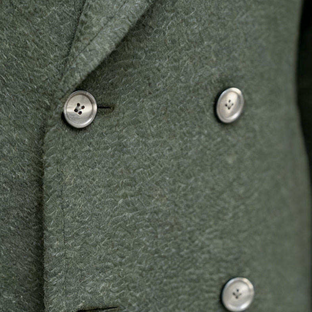 Custom Textured Wool Men’s Overcoat