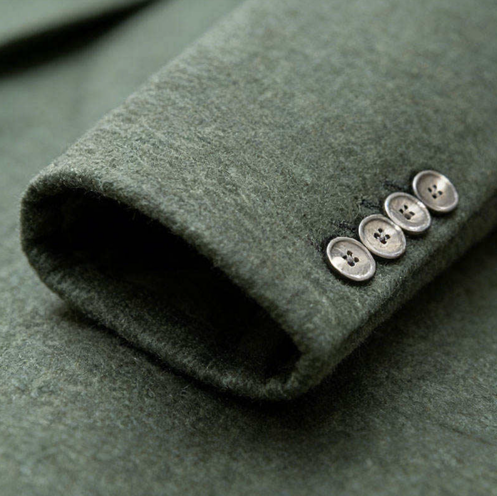 Custom Textured Wool Men’s Overcoat