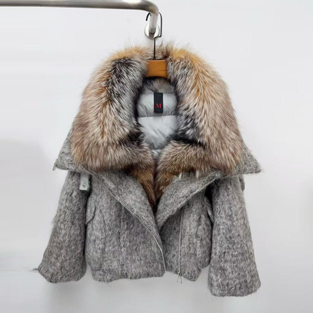 Women’s Luxury Cashmere & Goose Down Puffer Jacket
