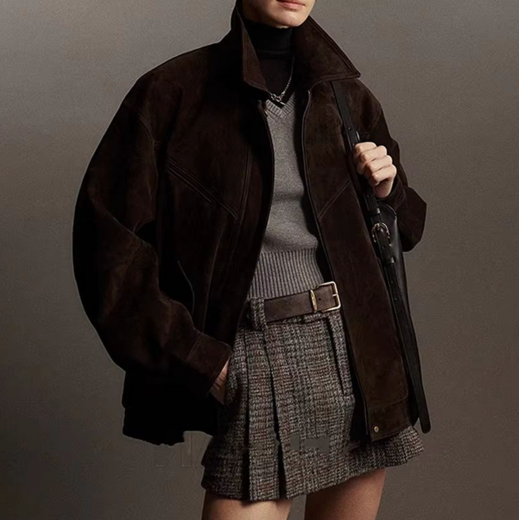 Women’s Genuine Suede Leather Coat
